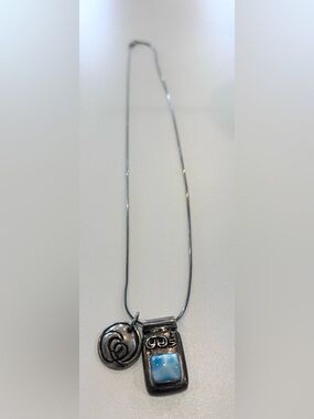 Sterling Silver Necklace With Caribbean Pendants